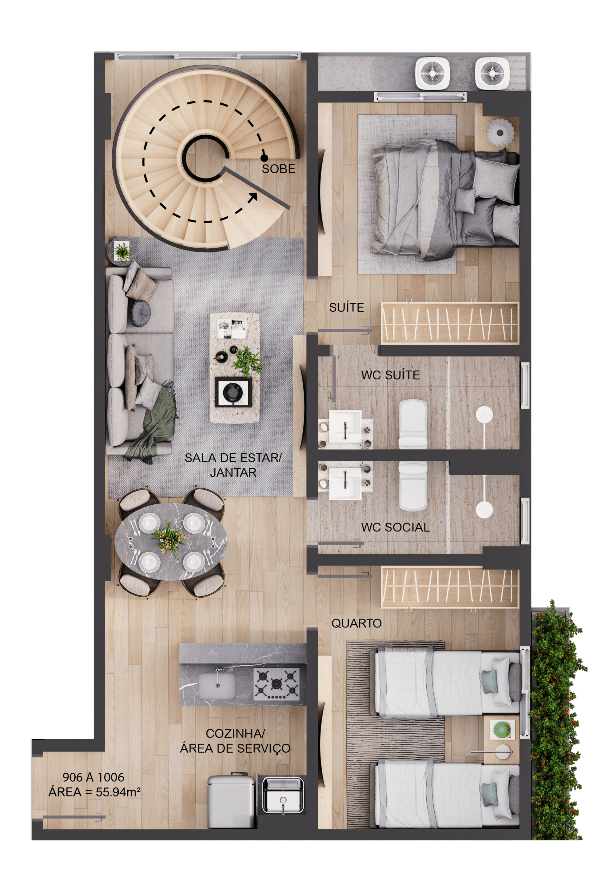 Apartamento, 3 quartos, 62 m² - Foto 48