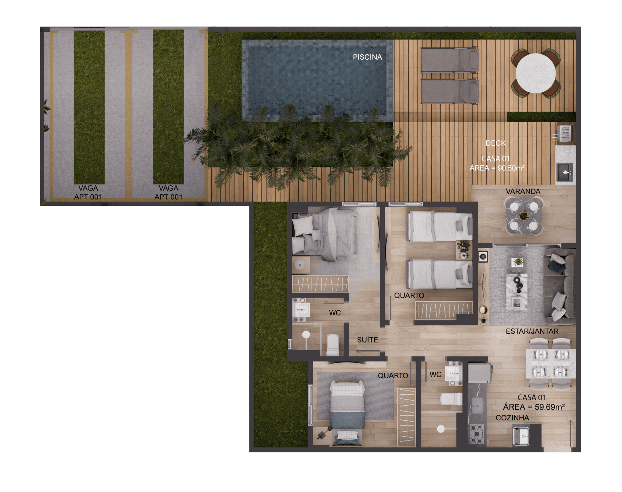 Apartamento, 3 quartos, 62 m² - Foto 52