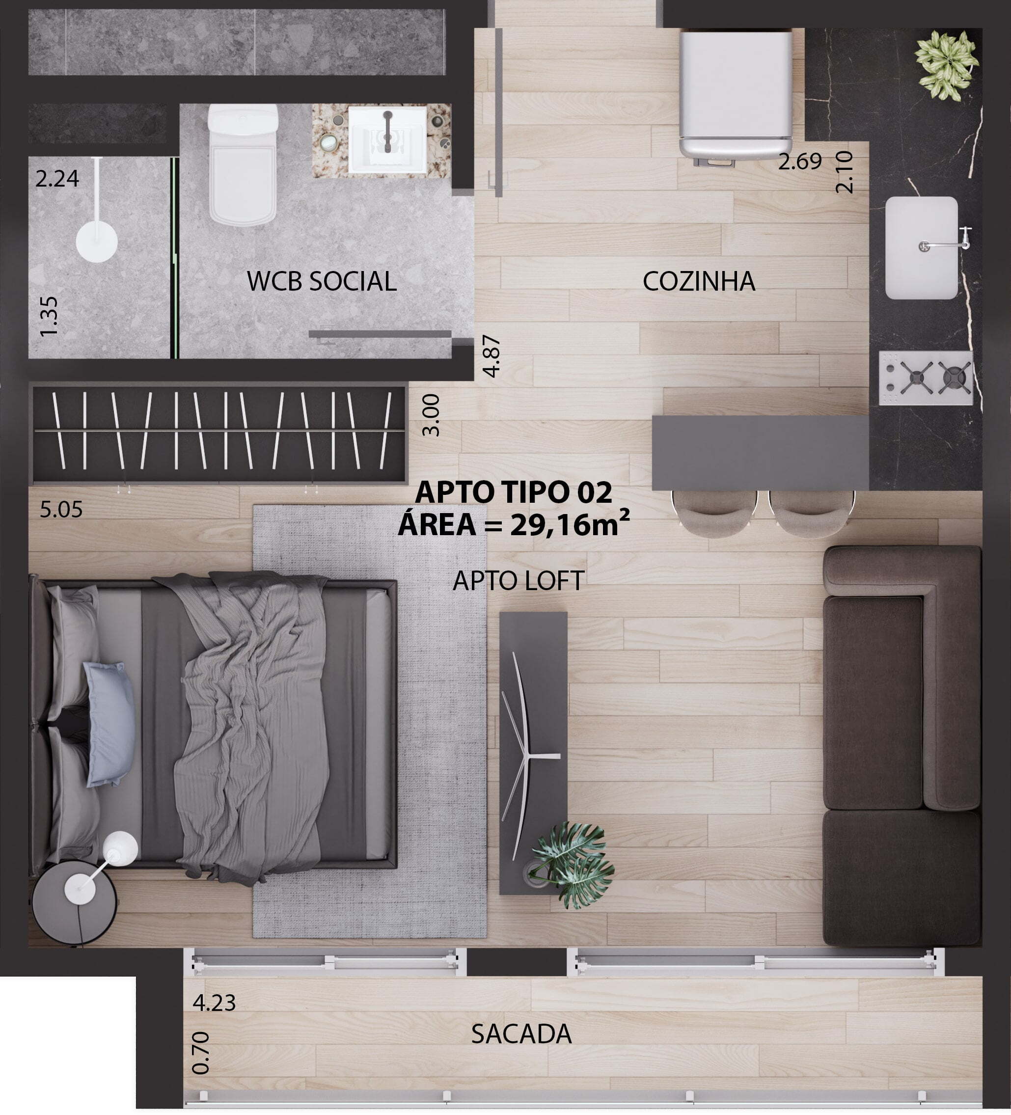 Apartamento, 1 quarto, 29 m² - Foto 9