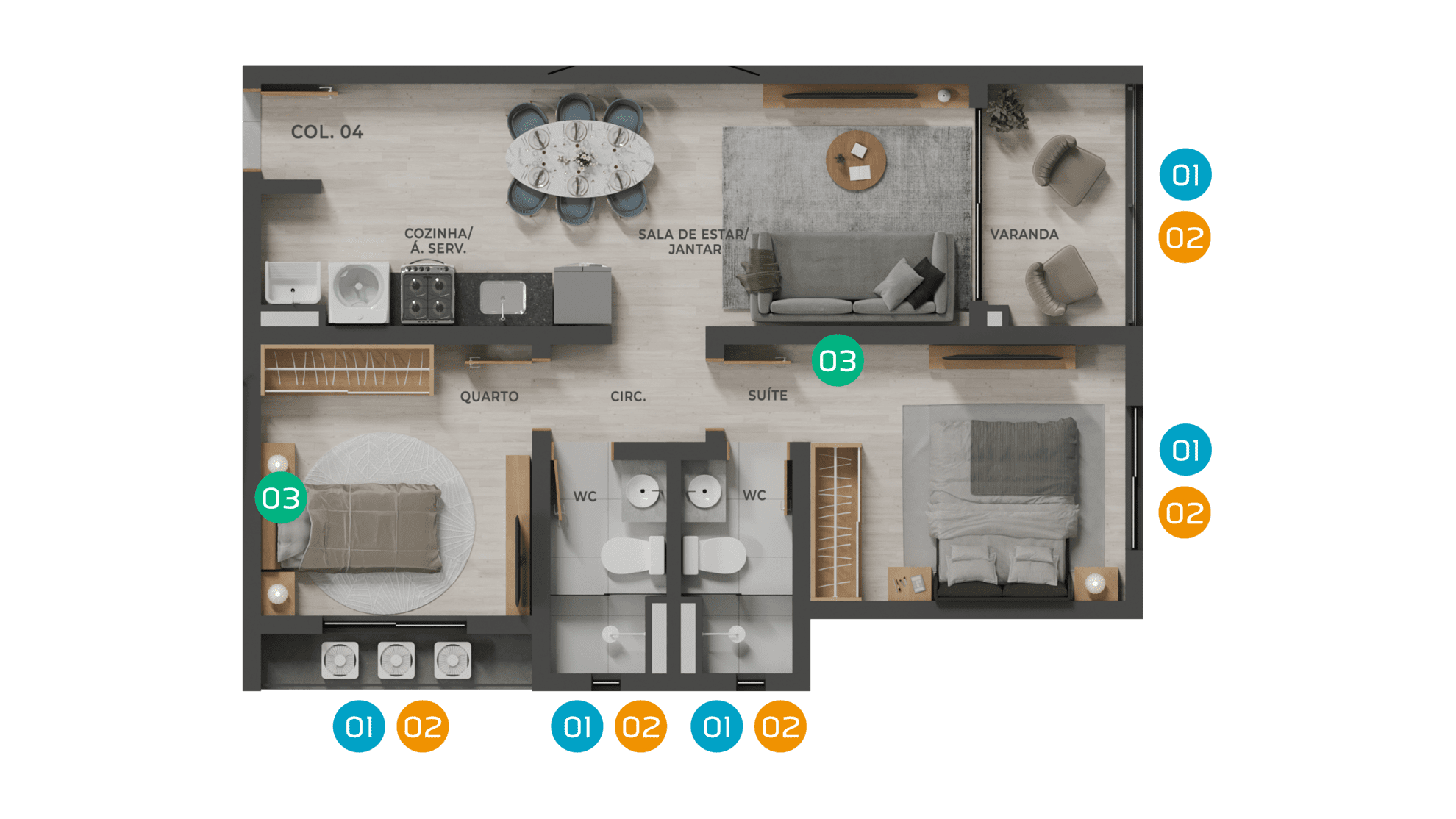 Apartamento, 3 quartos, 75 m² - Foto 10