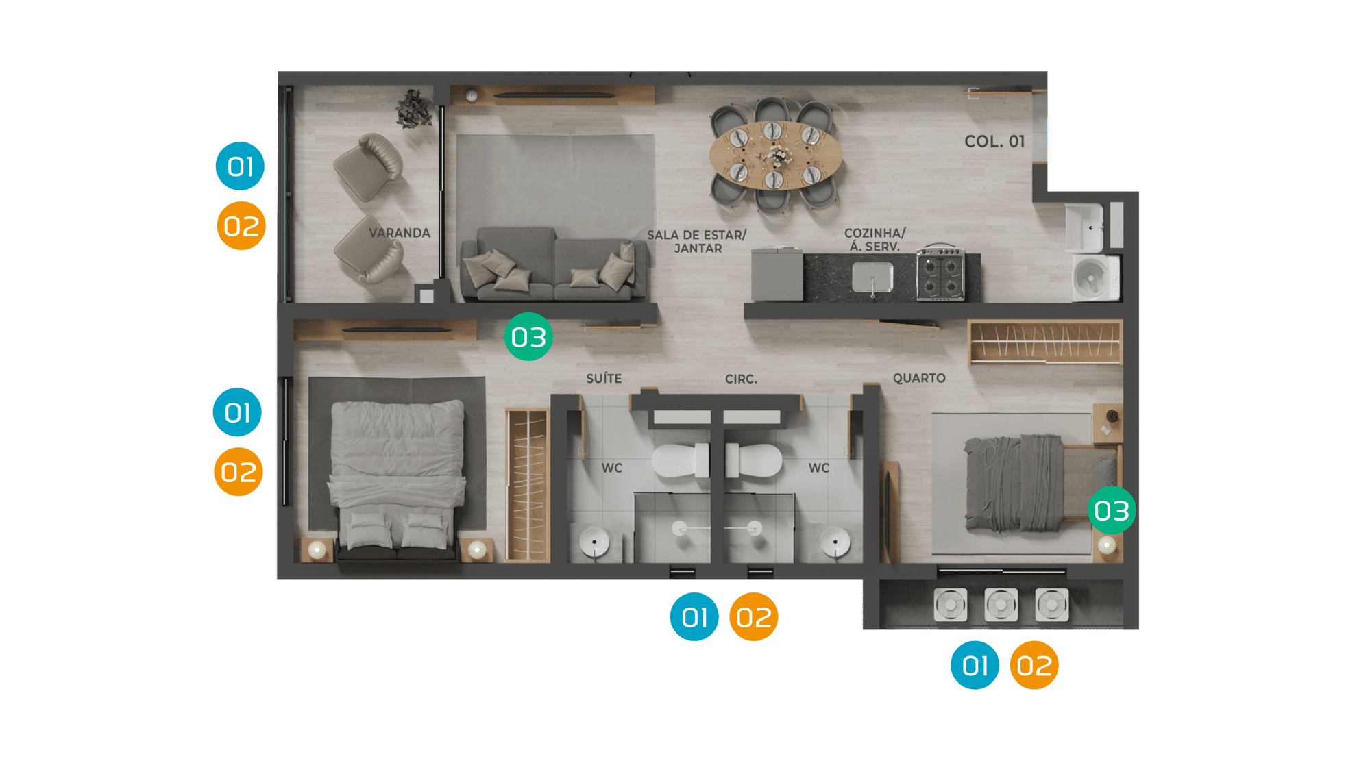 Apartamento, 3 quartos, 75 m² - Foto 12