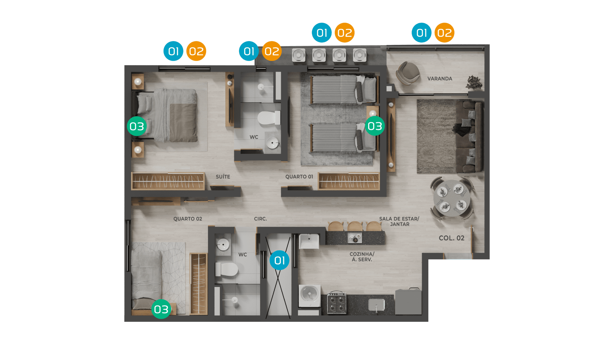Apartamento, 3 quartos, 75 m² - Foto 16