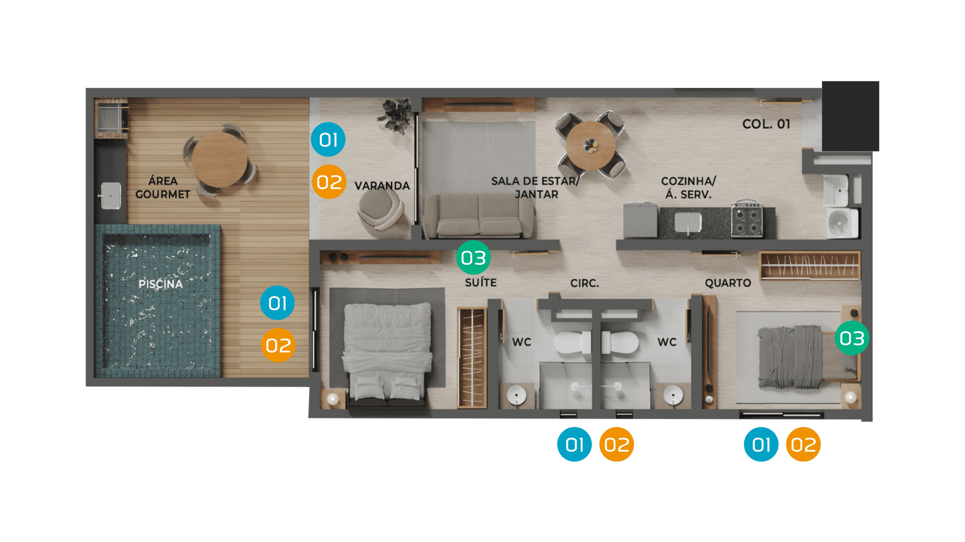 Apartamento, 3 quartos, 75 m² - Foto 18