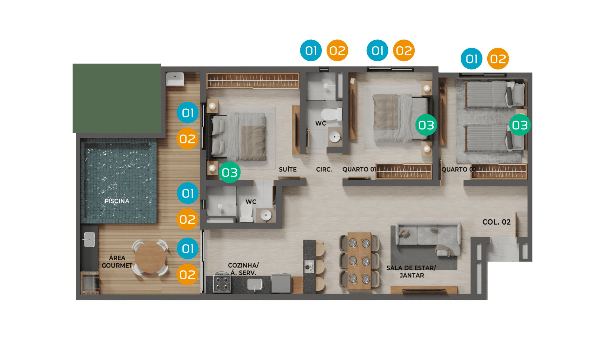 Apartamento, 3 quartos, 75 m² - Foto 19