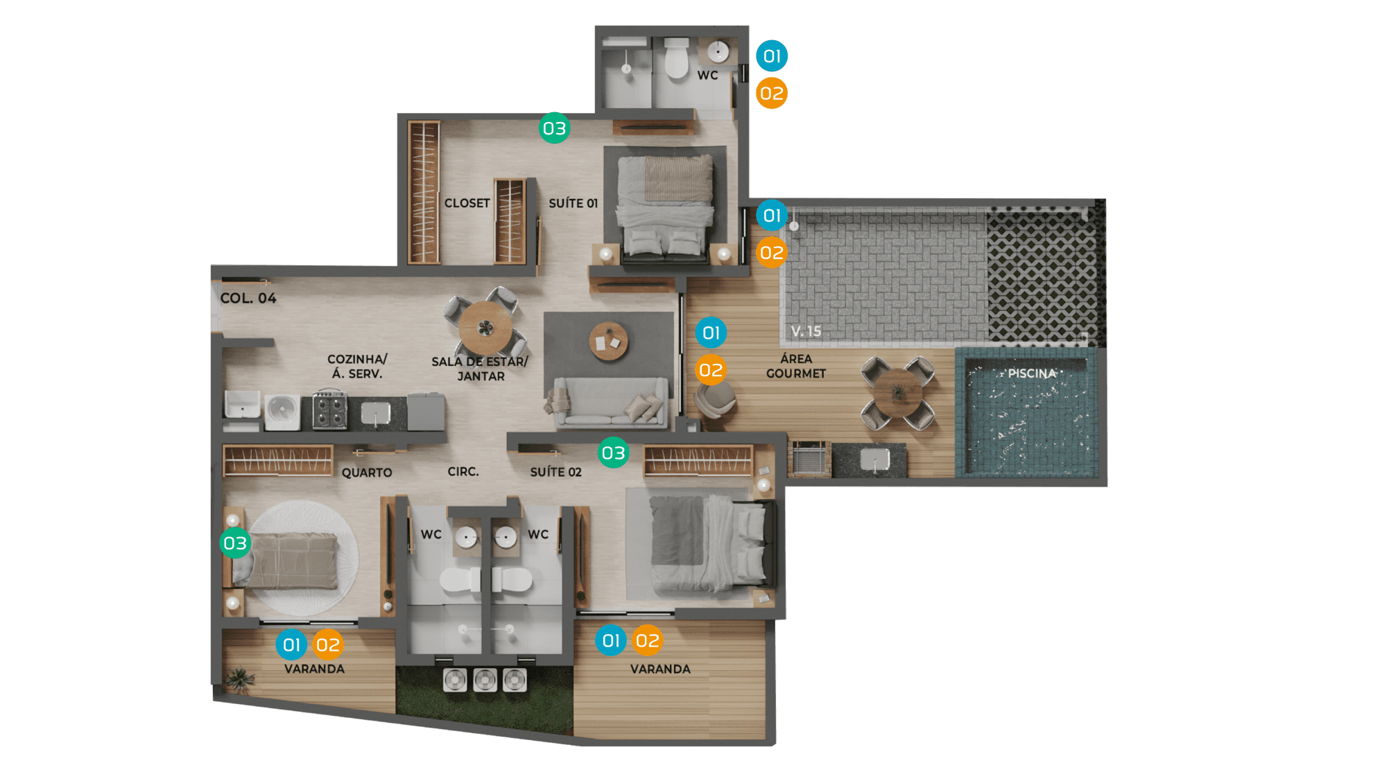 Apartamento, 3 quartos, 75 m² - Foto 24