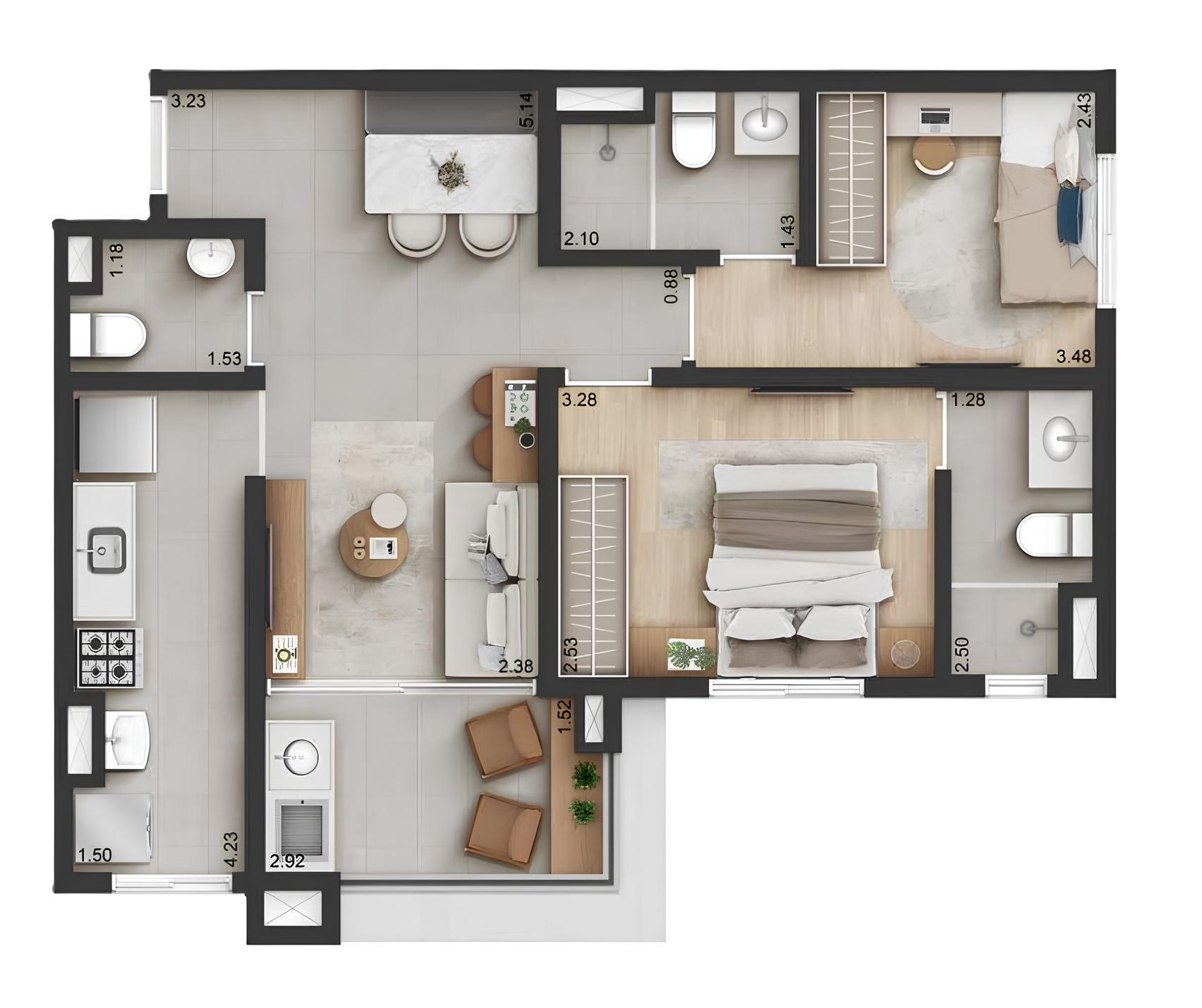 Apartamento, 2 quartos, 41 m² - Foto 10