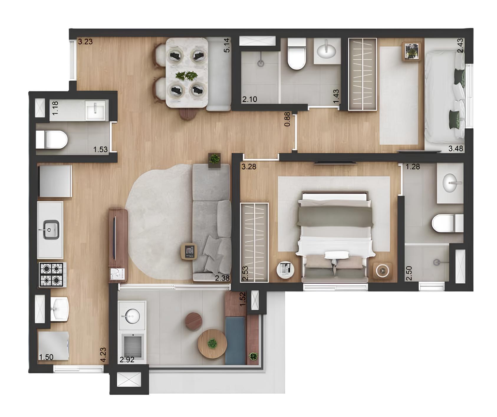 Apartamento, 2 quartos, 41 m² - Foto 12