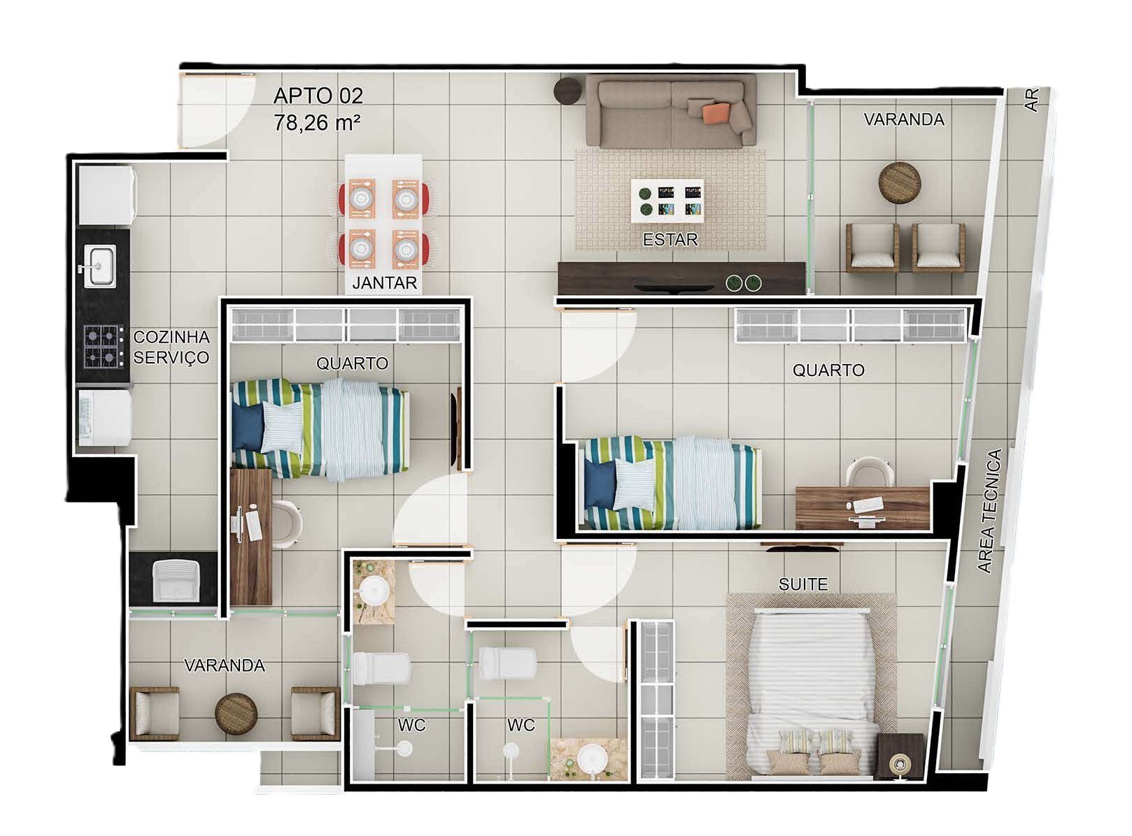 Terrazzo Cessare - Nordeste Incorporações
