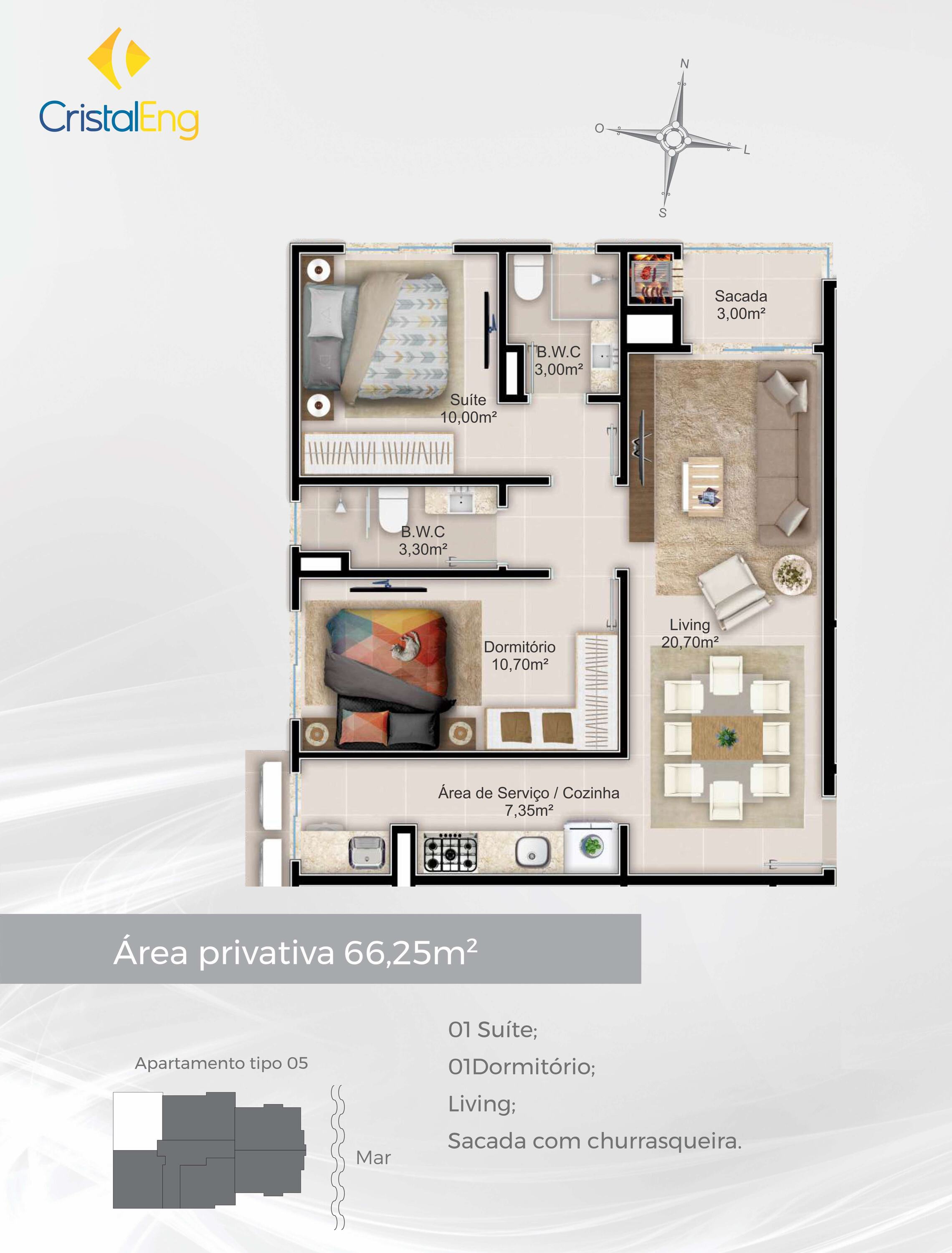 Planta 05 - 66,25m²