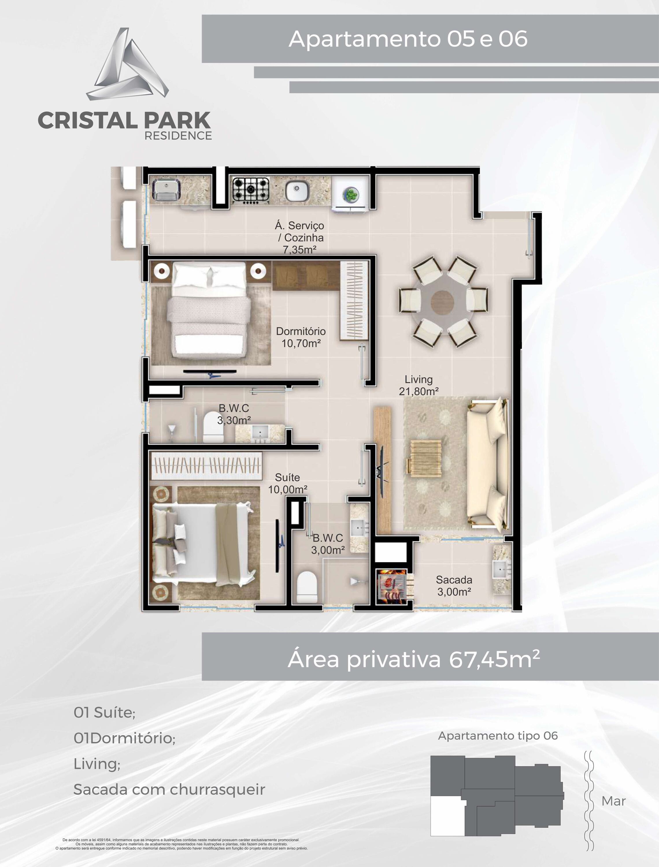 Planta 06 - 67,45m²