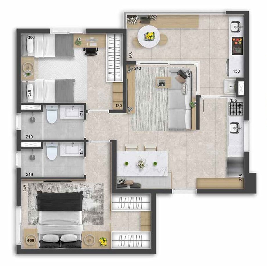 Apartamento, 2 quartos, 78 m² - Foto 10