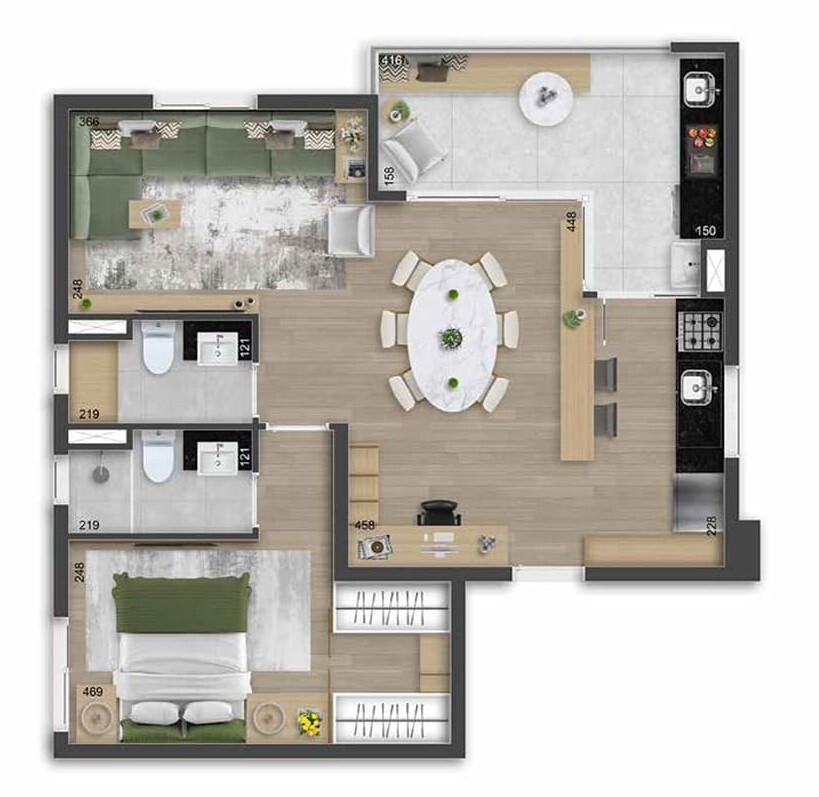 Apartamento, 2 quartos, 78 m² - Foto 12