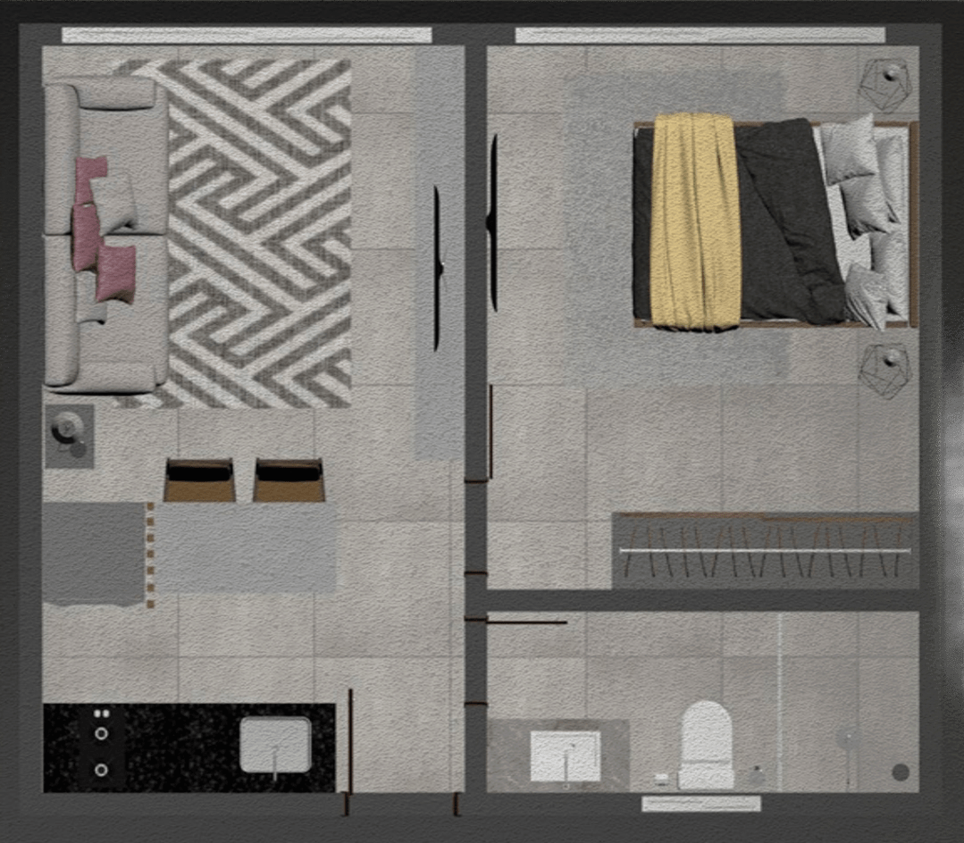 Planta 01 - 1 dorm 31m²