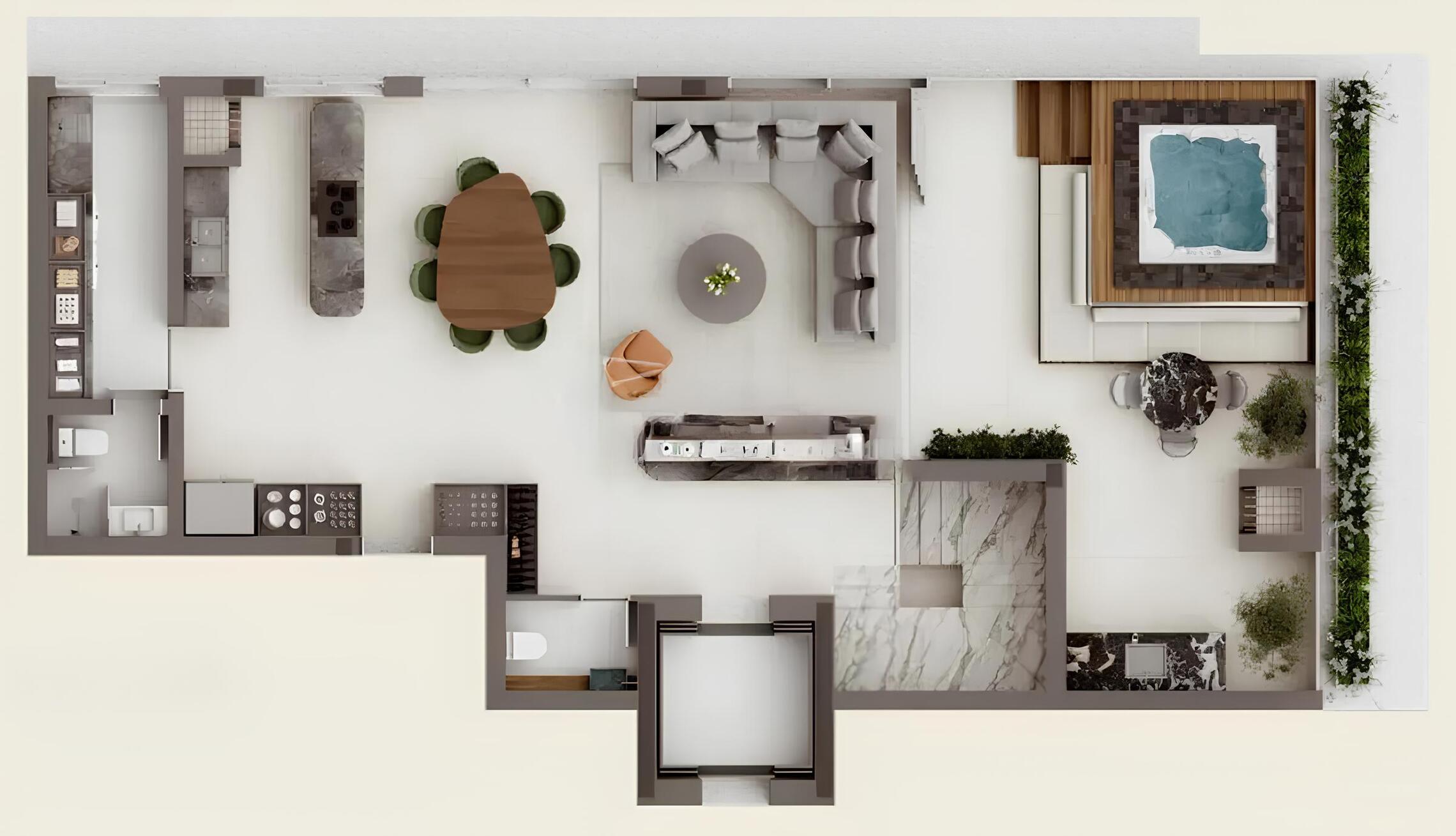 Planta 13 - 4 dorm 274m² - duplex - superior