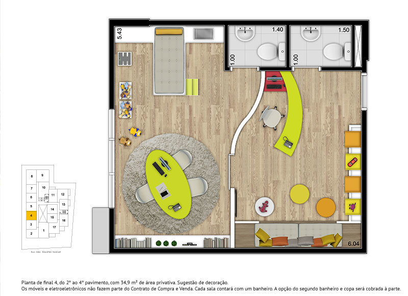 Planta 02 - 34 9m² - opc a o