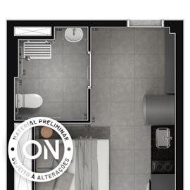 Planta 04 - 1 dorm 23m² - studio