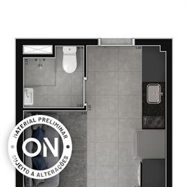 Planta 02 - 1 dorm 18m² - studio