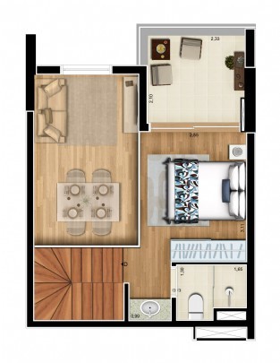 Planta 03 - loft duplex superior