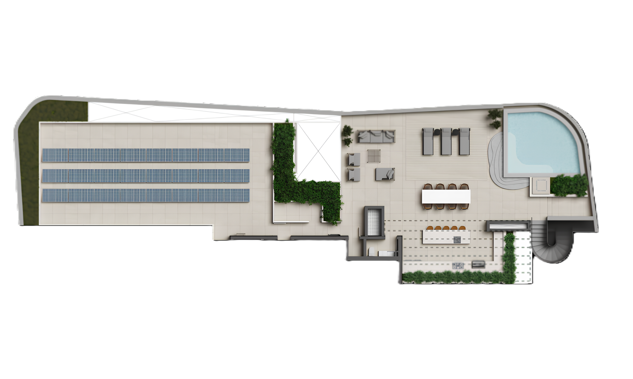 Planta 04 - 4 dorm 603,64m² - cobertura duplex - superior