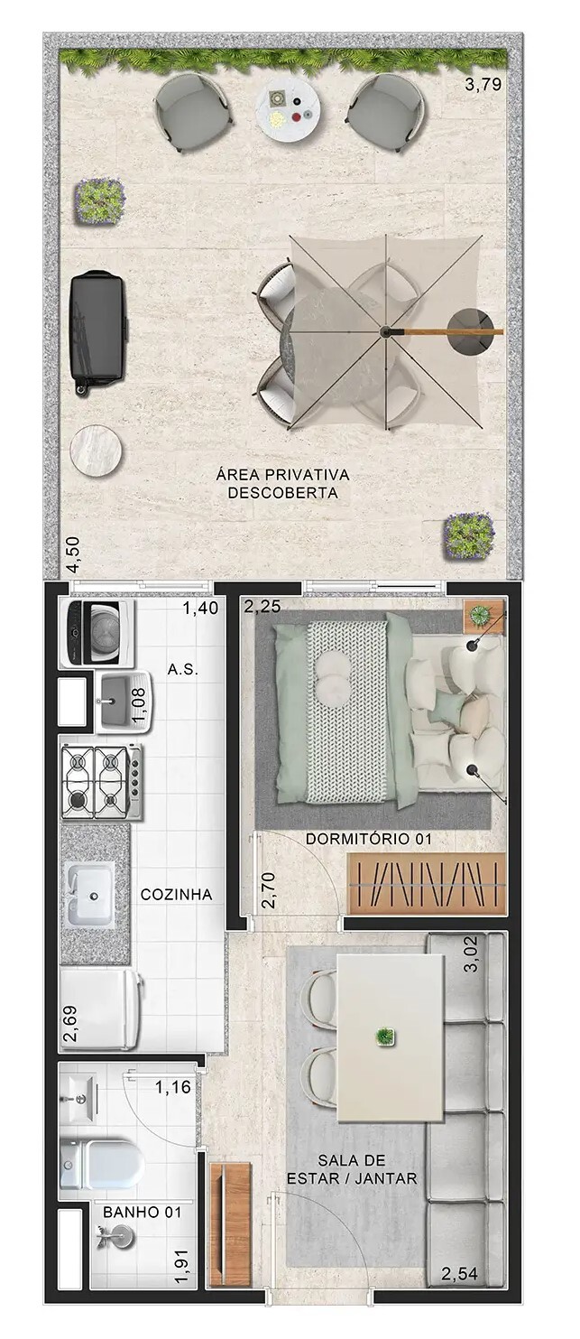 Casa, 1 quarto, 47 m² - Foto 9