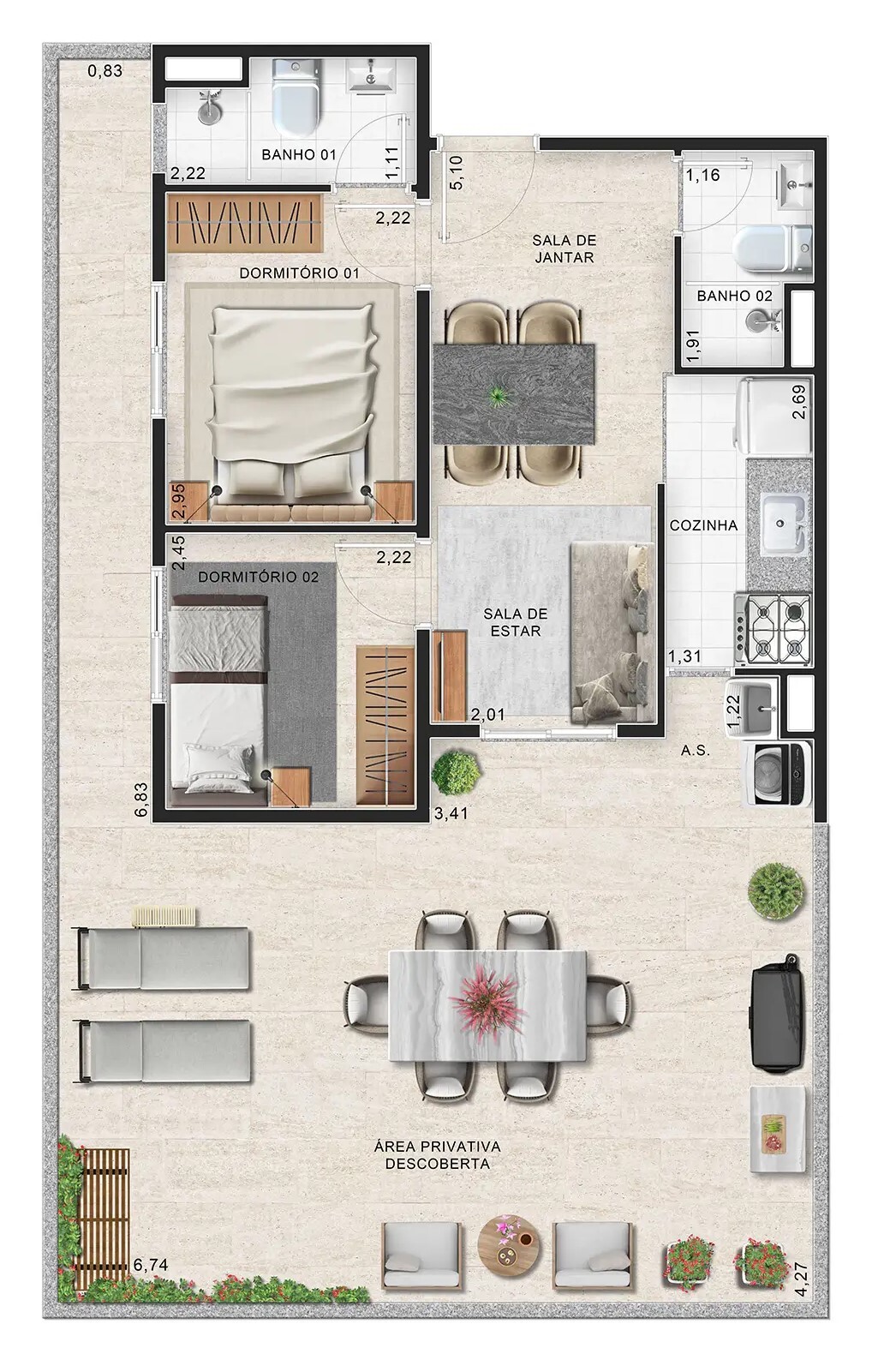 Casa, 1 quarto, 47 m² - Foto 12