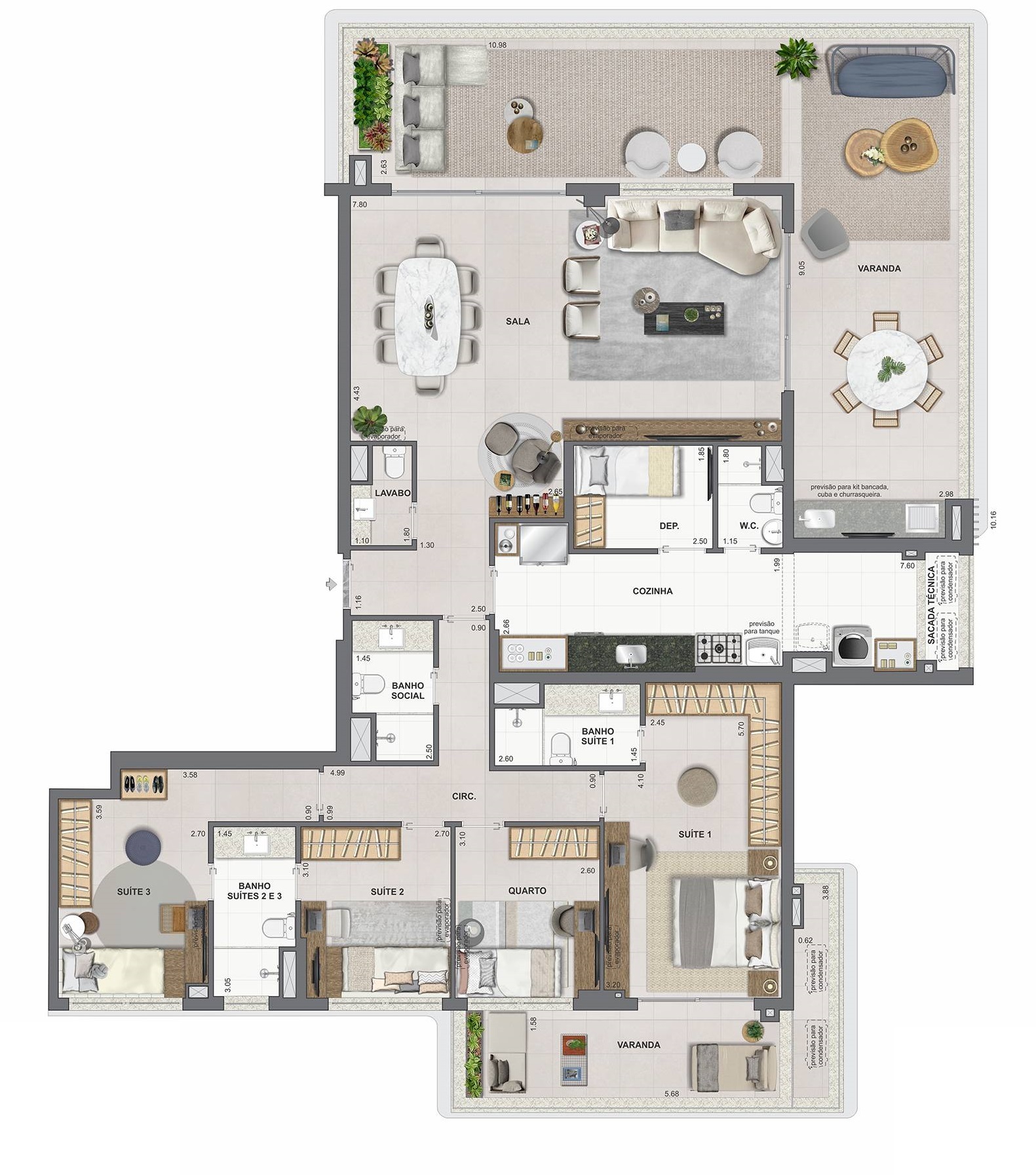 Planta 12 - 4 dorm 224,64m²