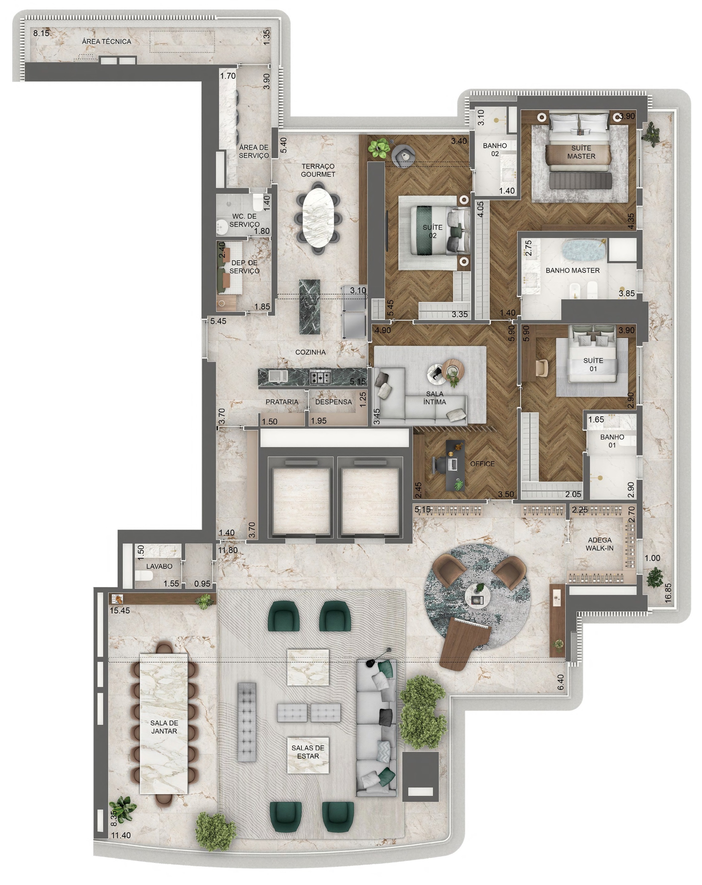 Apartamento, 4 quartos, 376 m² - Foto 34