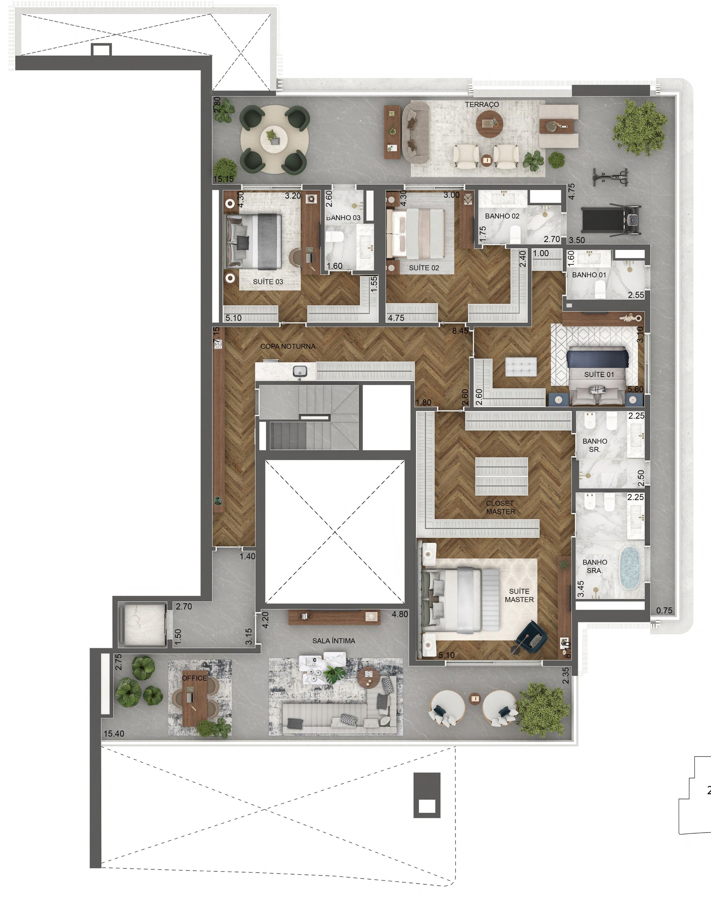 Apartamento, 4 quartos, 376 m² - Foto 45