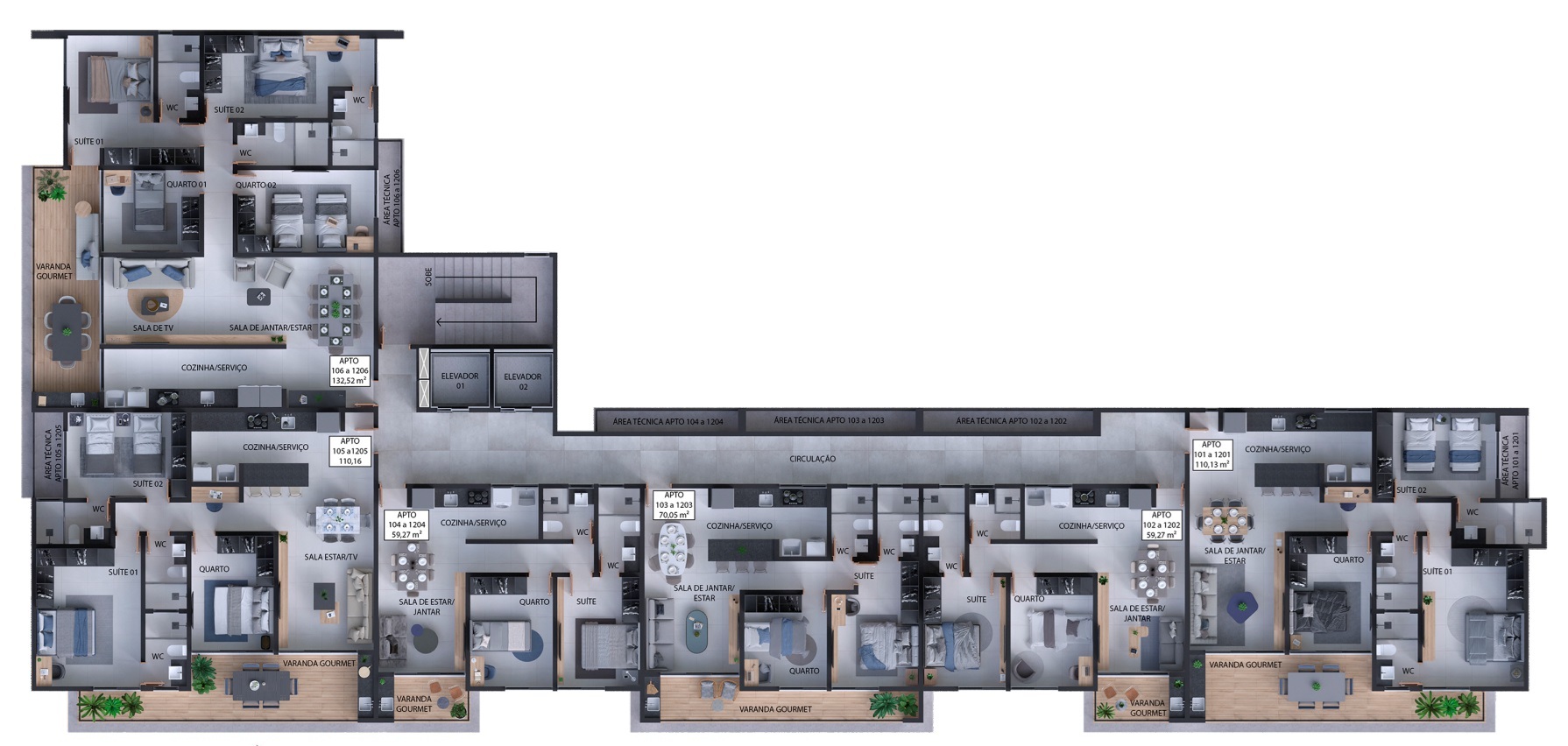Apartamento, 2 quartos, 59 m² - Foto 8