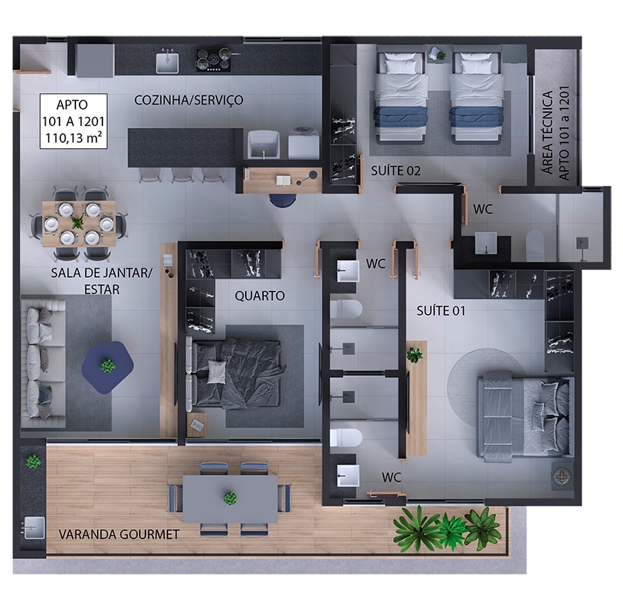 Apartamento, 2 quartos, 59 m² - Foto 15