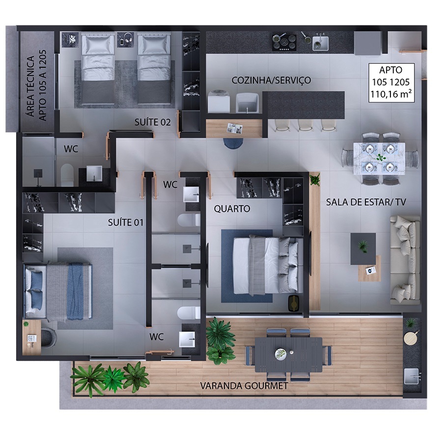 Apartamento, 2 quartos, 59 m² - Foto 17