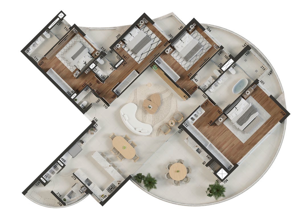 Planta 04 - 4 dorm 246m²