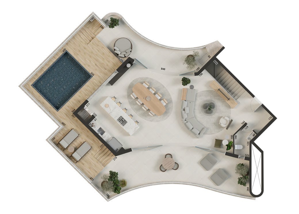 Planta 08 - 4 dorm 293m² - cobertura duplex - superior