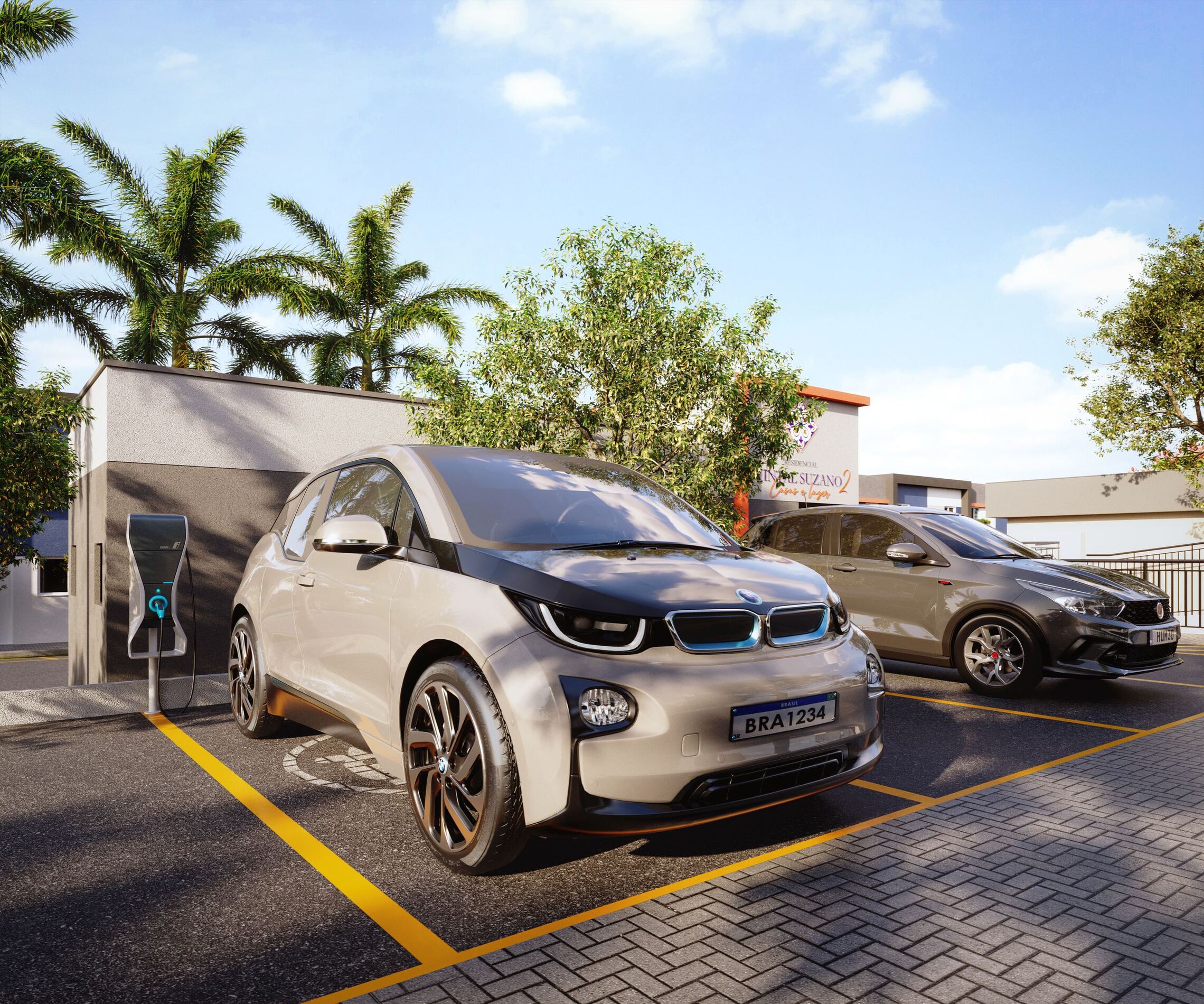 Ponto para carro elétrico