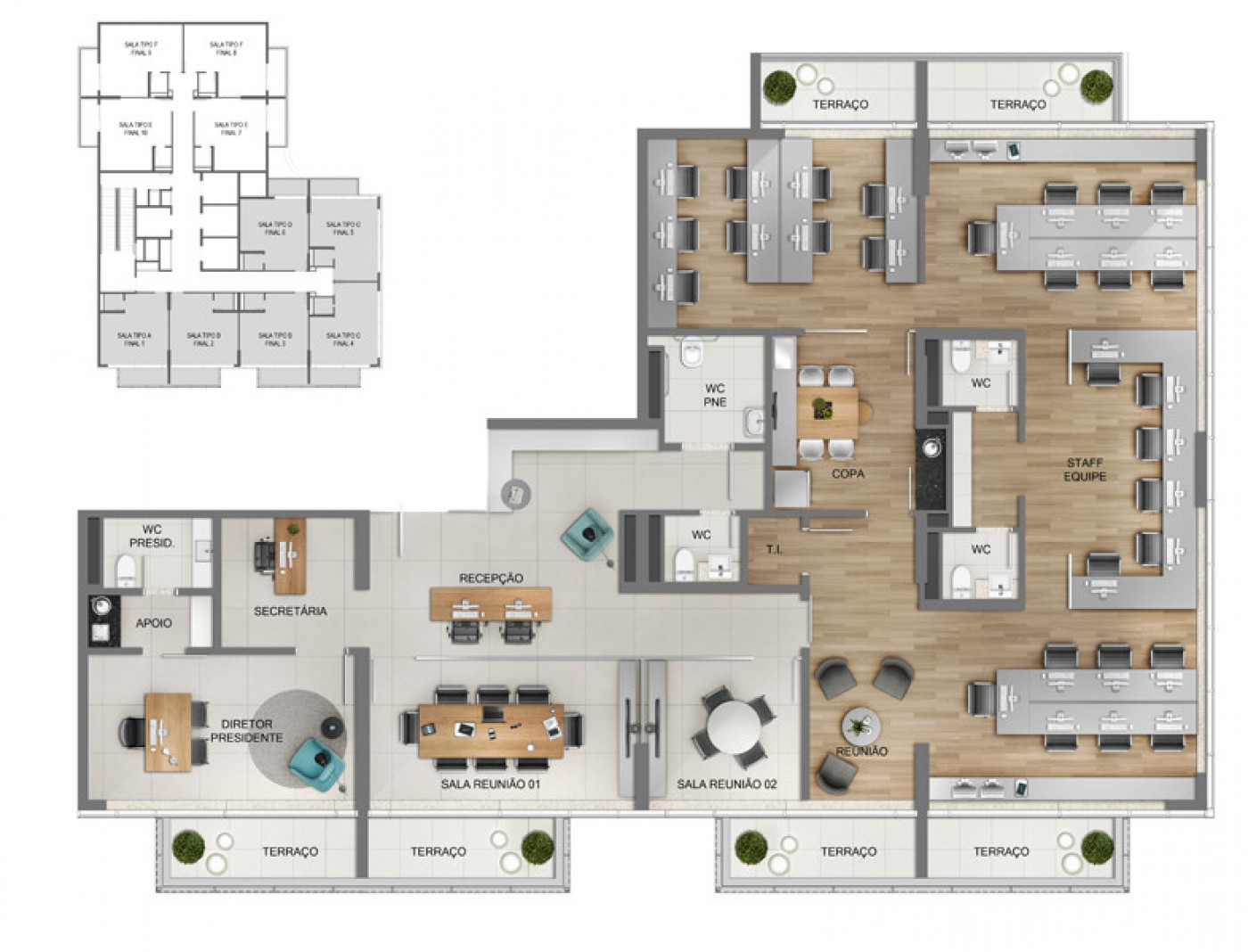 Midtown Aquidaban Office - Setin SP Interior Midtown Aquidaban Office - Setin SP Interior