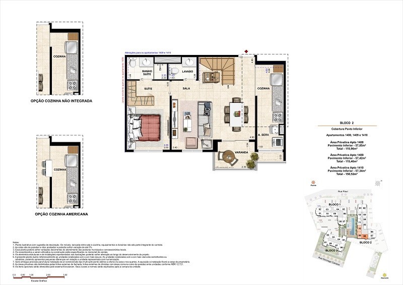 Planta 10 - 2 dorm 115 96m² - cobertura