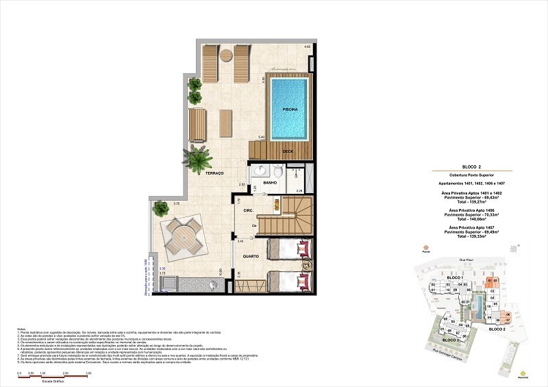 Planta 16 - 3 dorm 139 27m² - cobertura