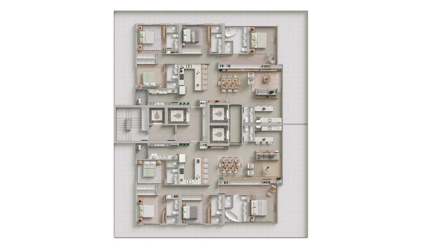 Planta 02 - 4 dorm 186m² - opção