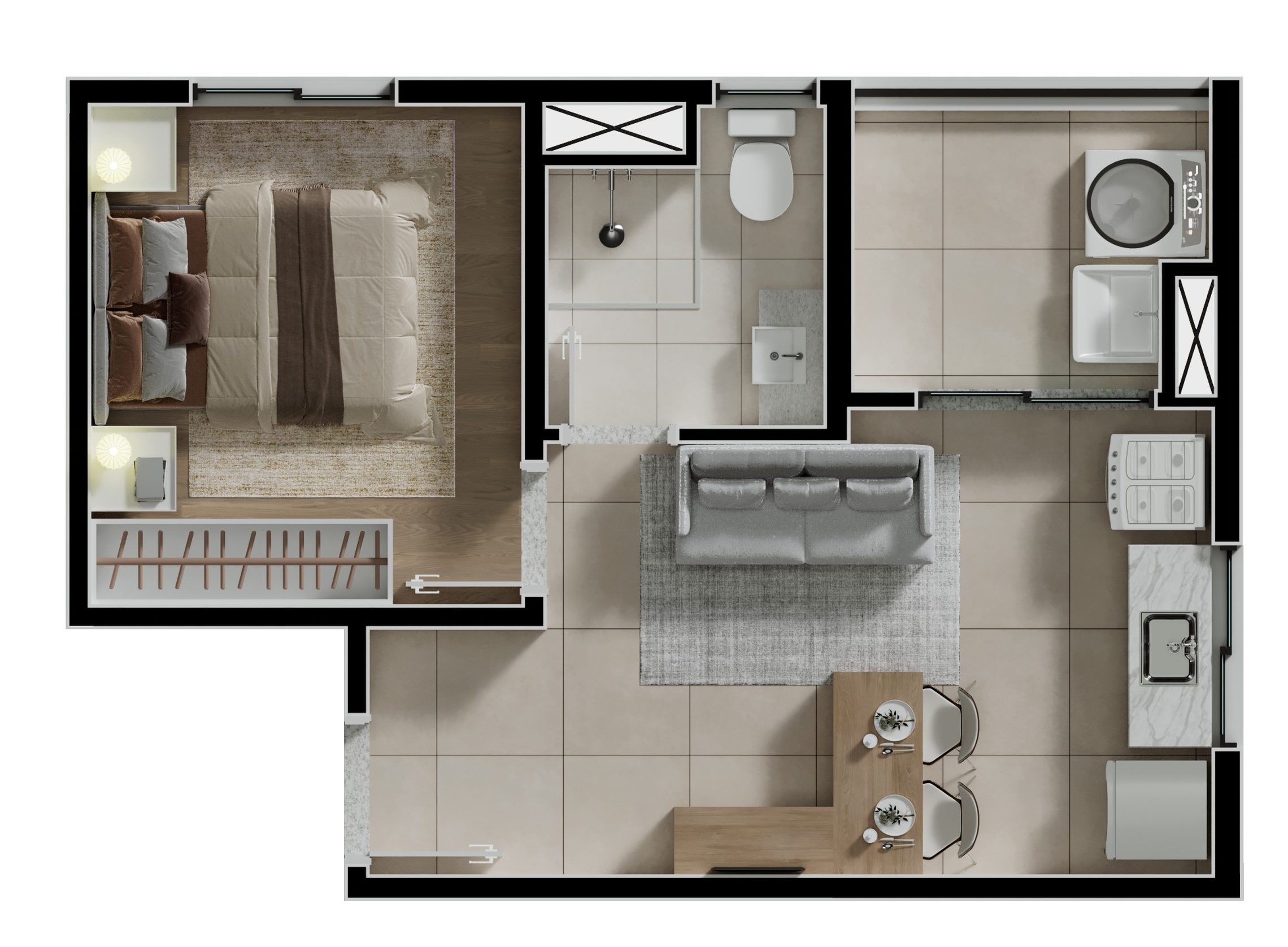 Apartamento, 1 quarto, 30 m² - Foto 1