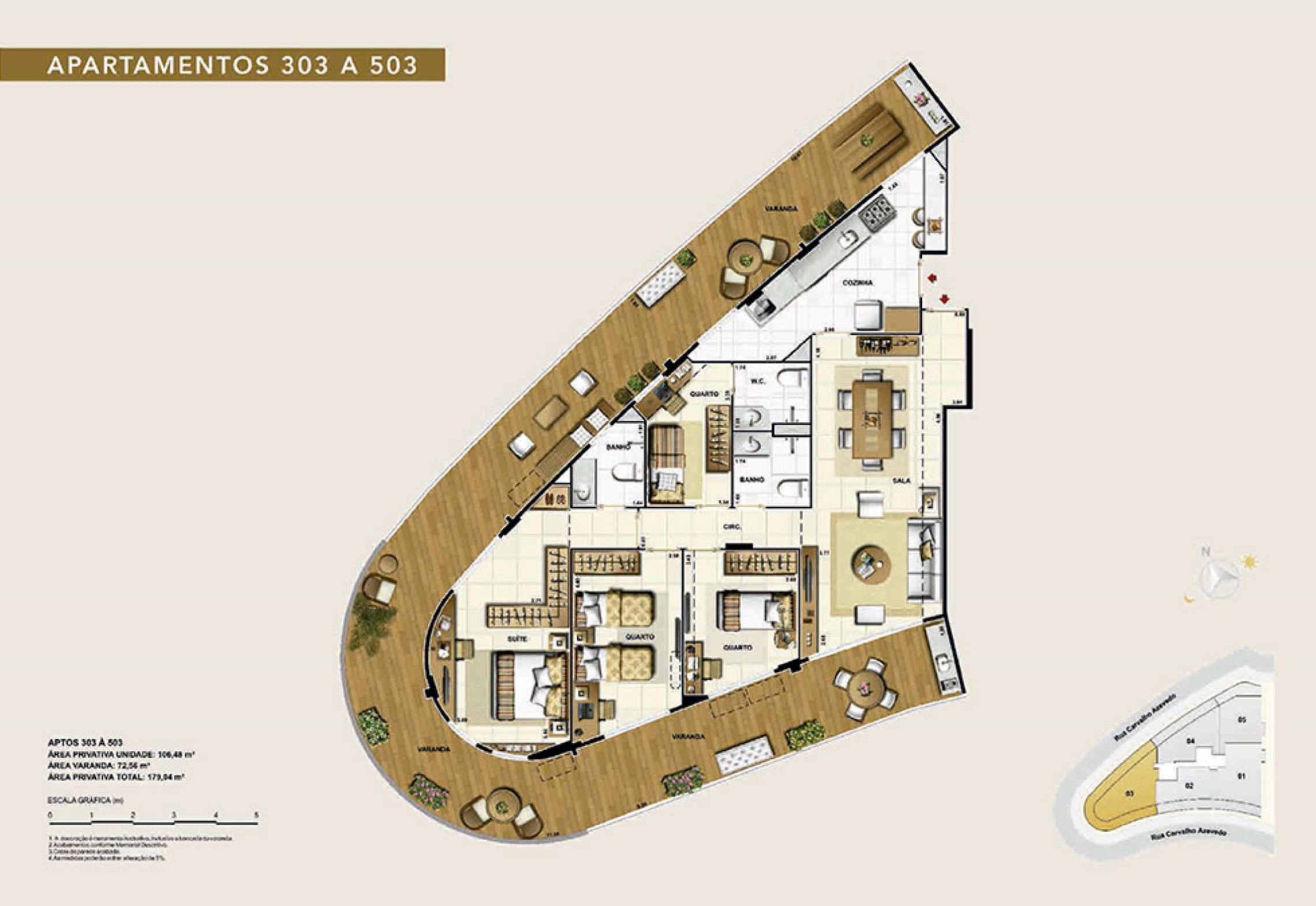 Planta 10 - 3 dorm 179 04m²