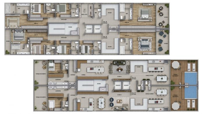Planta 03 - 5 dorm 337m²