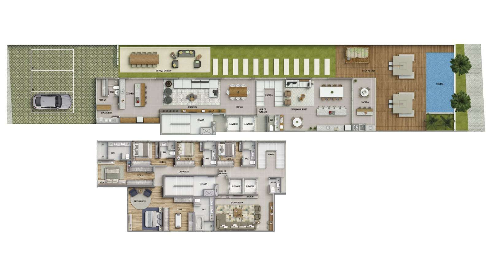 Planta 04 - 5 dorm 428m² - garden