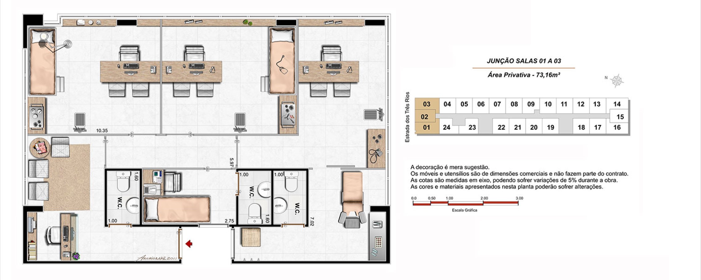 Planta 08 - 73 16m² - sala