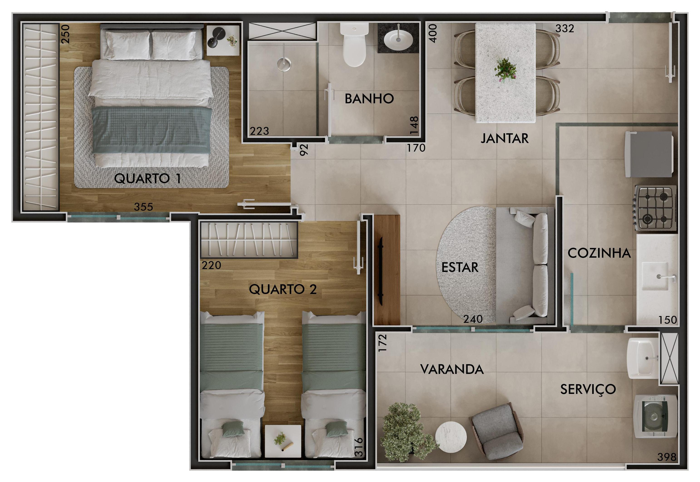 Casa, 2 quartos, 66 m² - Foto 8