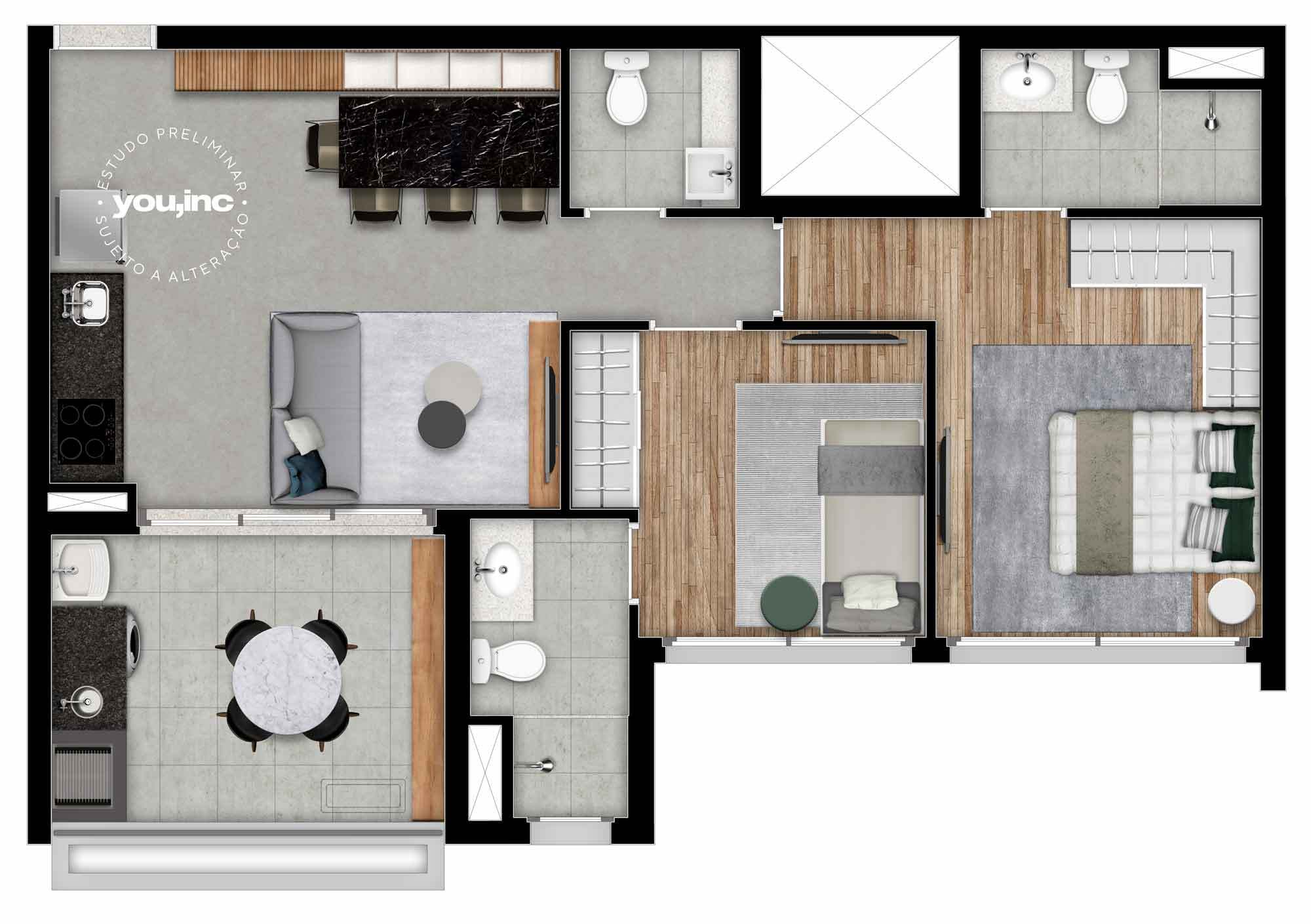 Apartamento, 2 quartos, 67 m² - Foto 9