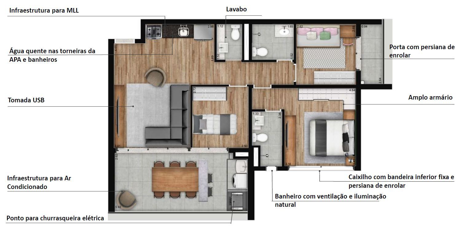 Apartamento, 2 quartos, 58 m² - Foto 12