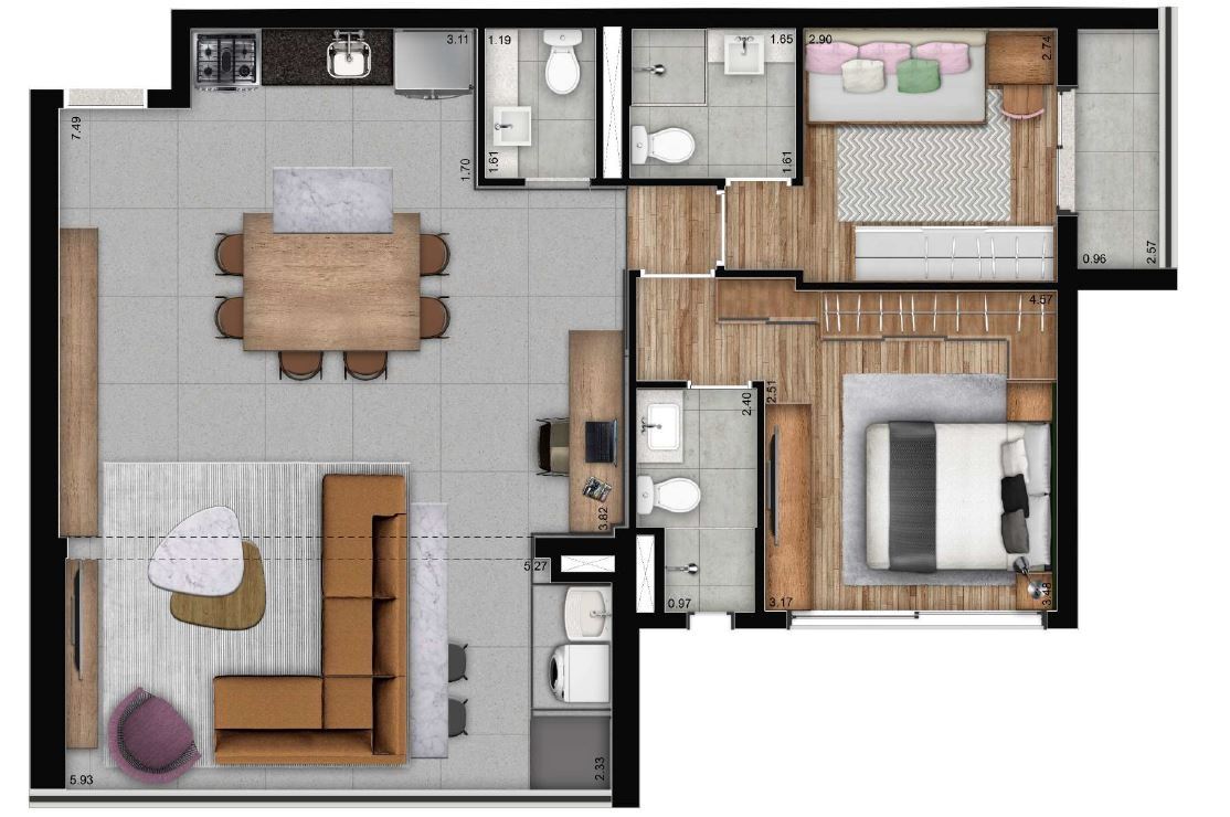 Apartamento, 2 quartos, 58 m² - Foto 14