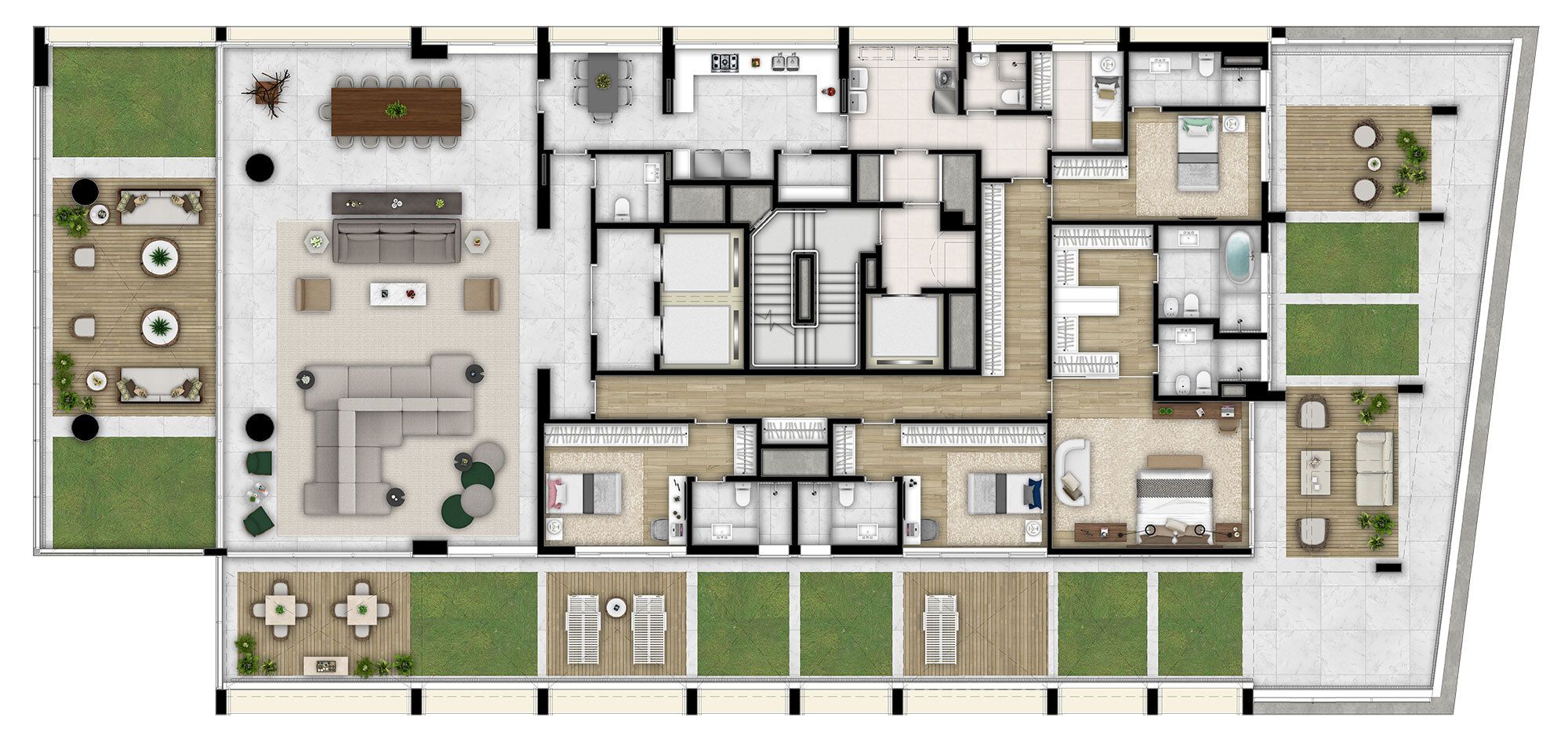 Planta 03 - 4 dorm 617m² - garden