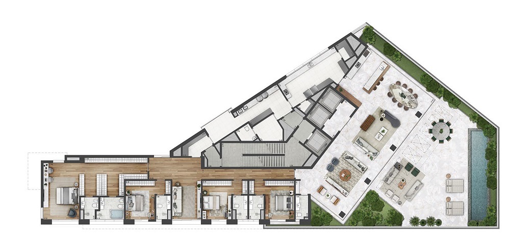 Planta 03 4 dorm 636 84m² - garden
