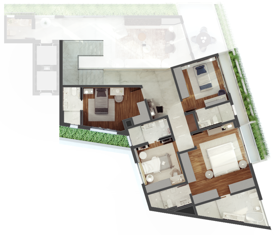 Planta 07 - 4 dorm 309 04m² - duplex superior